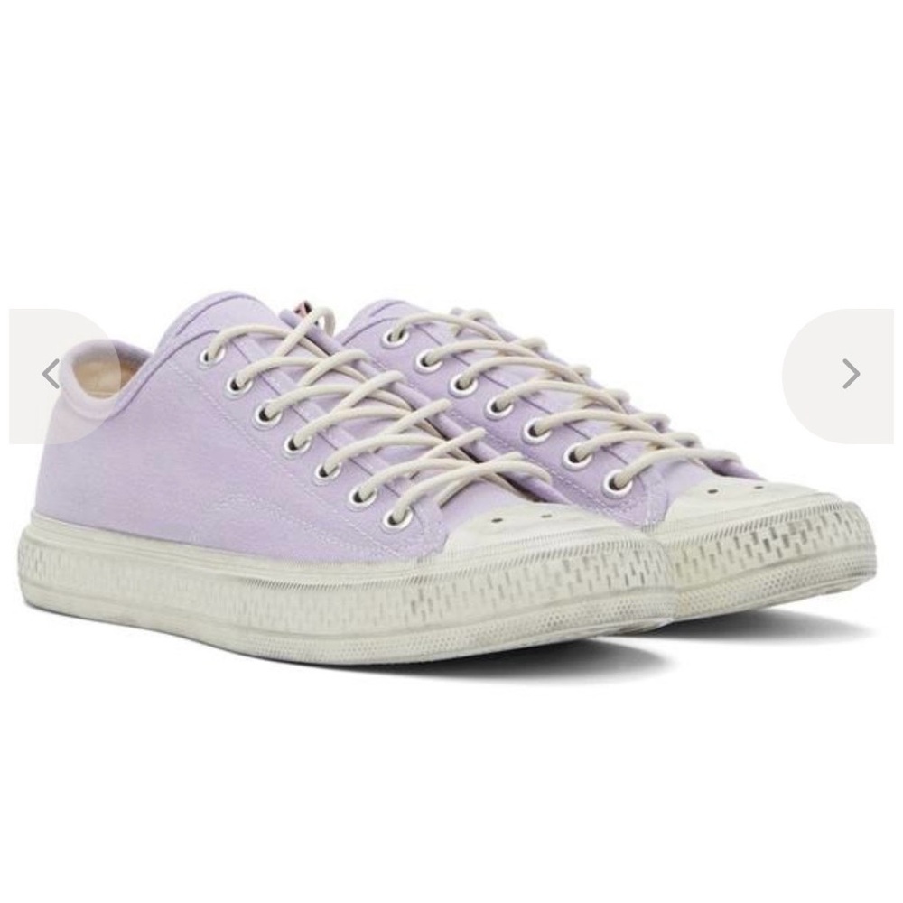 Acne Studio Ballow Tumbled Low Sneaker | Pale purple + offwhite